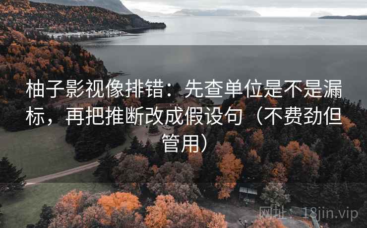 柚子影视像排错:先查单位是不是漏标,再把推断改成假设句(不费劲但管用) 柚子影视像排错:先查单位是不是漏标,再把推断改成假设句(不费劲但管用)