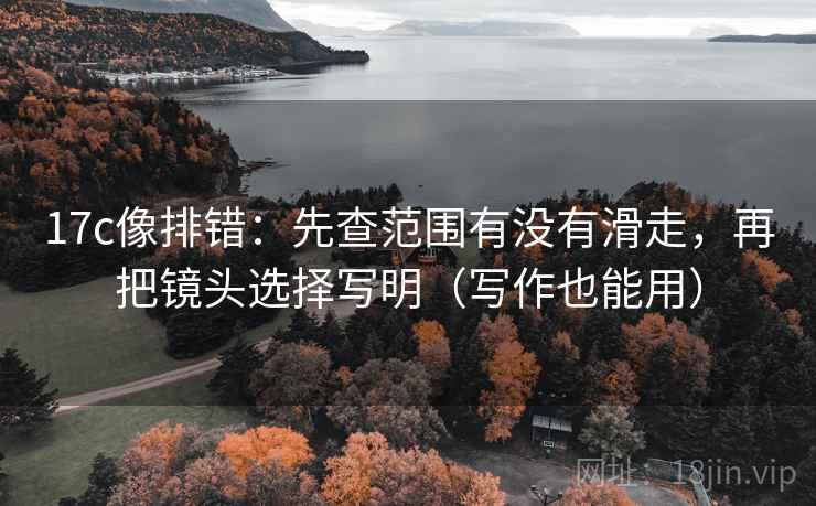 17c像排错：先查范围有没有滑走，再把镜头选择写明（写作也能用）
